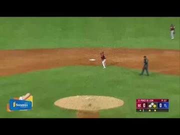 ¡Safe en home! Gran corrido de Orelvis Martínez para anotar la primera de los Tigres del Licey 🐯👌🏻