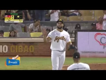 DOBLETE de Yamaico Navarro y el Escogido comanda 3-1 en Santiago 🦁👏🏻