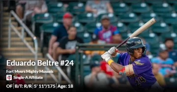 Eduardo Beltré, prospecto del Draft 2025