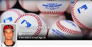 Yehizon Sánchez, prospecto del Draft 2025