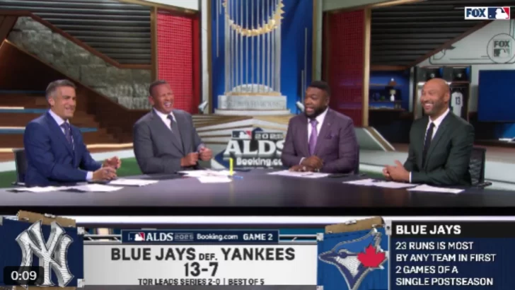 David Ortiz se luce en pleno set de MLB on Fox