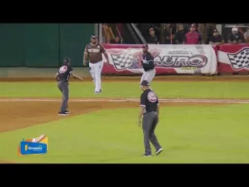 Kenny Hernández hace el out para cerrar el 5to inning