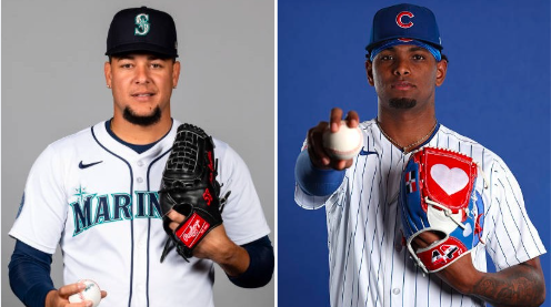 Edward Cabrera y Luis Castillo al montículo Edward Cabrera y Luis Castillo al montículo