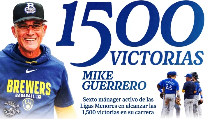 Mike Guerrero alcanza las 1,500 victorias en Ligas Menores Mike Guerrero alcanza las 1,500 victorias en Ligas Menores